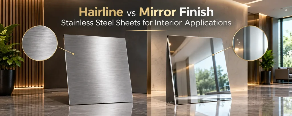 Hairline vs Mirror Finish Stainless Steel Sheets for Interior Applications